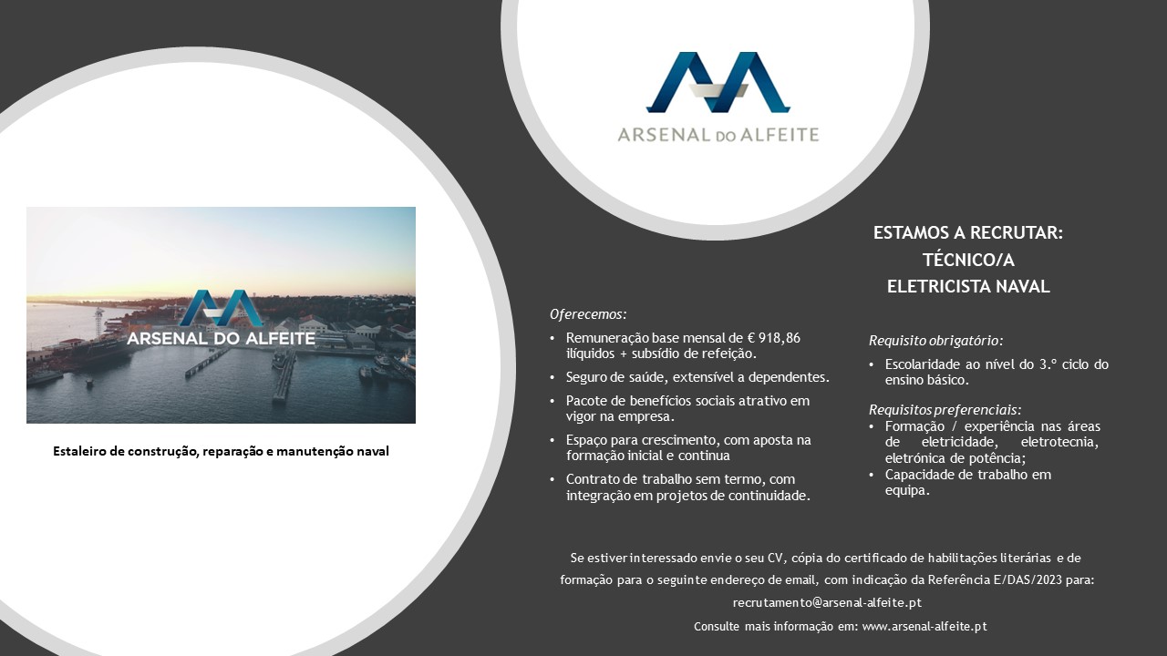 Recrutamento Técnico\a Eletricista Naval