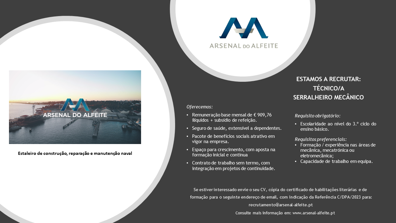 Recrutamento Técnicos/as serralheiros mecânicos