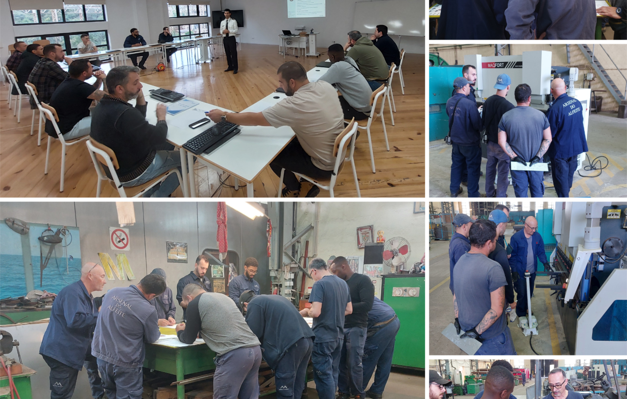 Academia da Arsenal do Alfeite realiza curso certificado em Técnicas de Fabrico e Reparação de Tubagens–Pipefitting com formadores internos